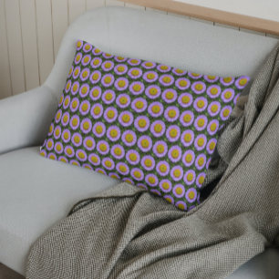 Lila Fleabane Daisy Floral Pattern Kissenbezug