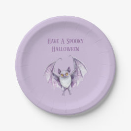 Lila Fledermaus Gruselig Halloween Pappteller