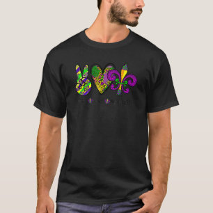 Lila Fleur de is Lips Mardi Gras Karneval Frauen T-Shirt