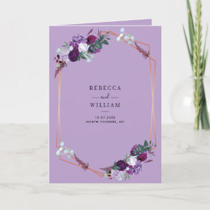 Lila Flieder Botanische Hochzeit im All-in-One-Sti Einladung