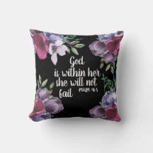 Lila Flieder Floral Schwarz Christlicher Gott ist