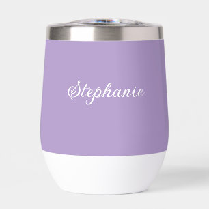 Lila Flieder Name Moderne Elegante Monogramm Boho