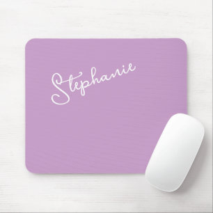 Lila Flieder Persönliche Schriftart Name Minimalis Mousepad