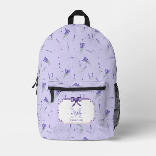 Lila Flieder Wilde Blüten Botanische Schule Bedruckter Rucksack