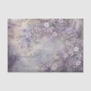 Lila Flieder Wisteria Typografie Decoupage Seidenpapier