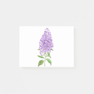 lila Fliederblüten Aquarell Post-it Klebezettel