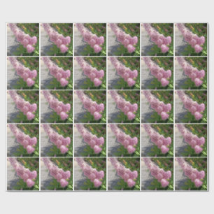 Lila Fliederblüten Botanisches Blumengeschenkpapie Geschenkpapier