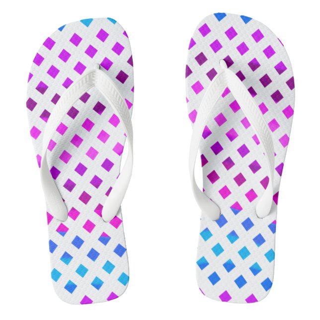 Lila Flip Flops in Blau Pink (Fußbett)
