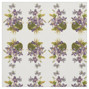 Lila Flora Stoff
