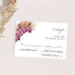Lila Floral Boho zum Essen UAWG RSVP Karte<br><div class="desc">Versenden Sie diese elegante,  Aquarell Lila Floral Boho UAWG Karte mit Ihren Einladungen für Hochzeiten und Party inklusive Graduation Partys. Sehen Sie sich unsere Kollektion für die Mahlzeit Option an.</div>