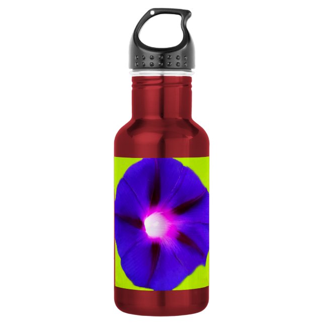 Lila floral  edelstahlflasche (Vorderseite)