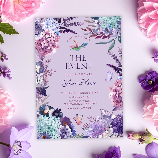 Lila floral  einladung (Von Creator hochgeladen)