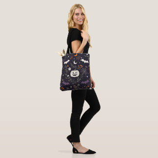 Lila Floral-Halloween-Süßigkeiten-Sammeln