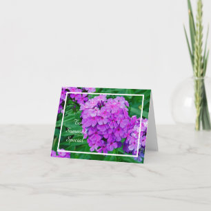 Lila floral karte