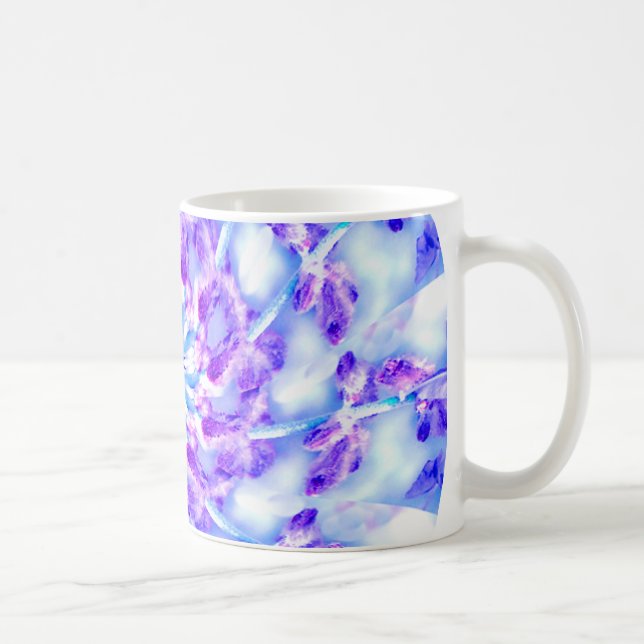 Lila Floral Mandala Tasse (Rechts)