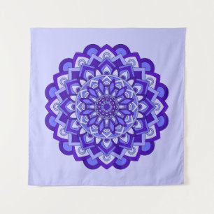 Lila Floral Mandala Wandteppich