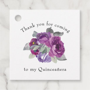 Lila Floral Vielen Dank für Ihr Interesse Tags Geschenkanhänger
