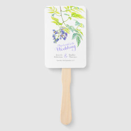 Lila florale Blume Hochzeitsfans Fächer