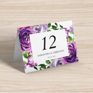 Lila florale geflochtene Zelt-Hochzeitsstimmung Ti