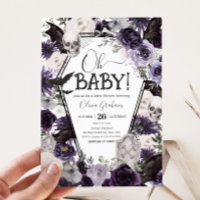 Lila florale Gothic-Babydusche