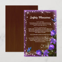 Lila florale Sicherheitsmaßnahmen für rustikales d