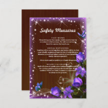 Lila florale Sicherheitsmaßnahmen für rustikales d