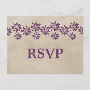 Lila florale Vintage UAWG Postkarte