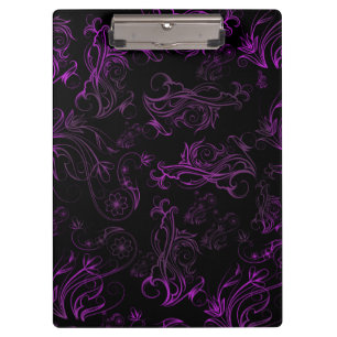 Lila florale Zwischenwand Klemmbrett