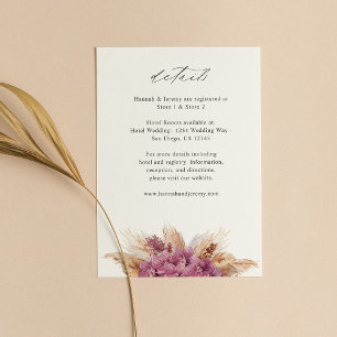 Lila floraler Boho Details 2 Begleitkarte