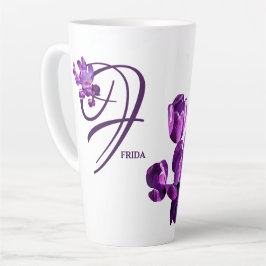 Lila floraler, trendiger Boho mit individuellem Fr Milchtasse
