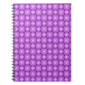 Lila florales geometrisches Muster Notizblock