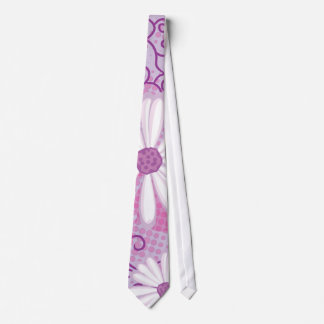 Lila florales gepunktetes Stamm Daisy Tattoo Muste Krawatte