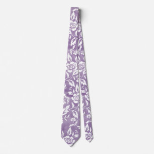 Lila florales Muster Neck Tie Krawatte