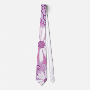 Lila florales punktiertes Stammes-Daisy-Tätowierun Krawatte