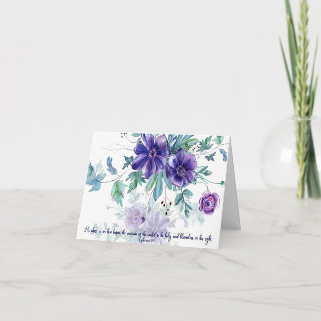 Lila florare Note, heilig und unverschämt Karte (Vorderseite)