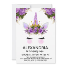 Lila Florentiner Einhorn Prinzessin Geburtstag