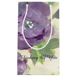 Lila Flower-Geschenktasche Kleine Geschenktüte