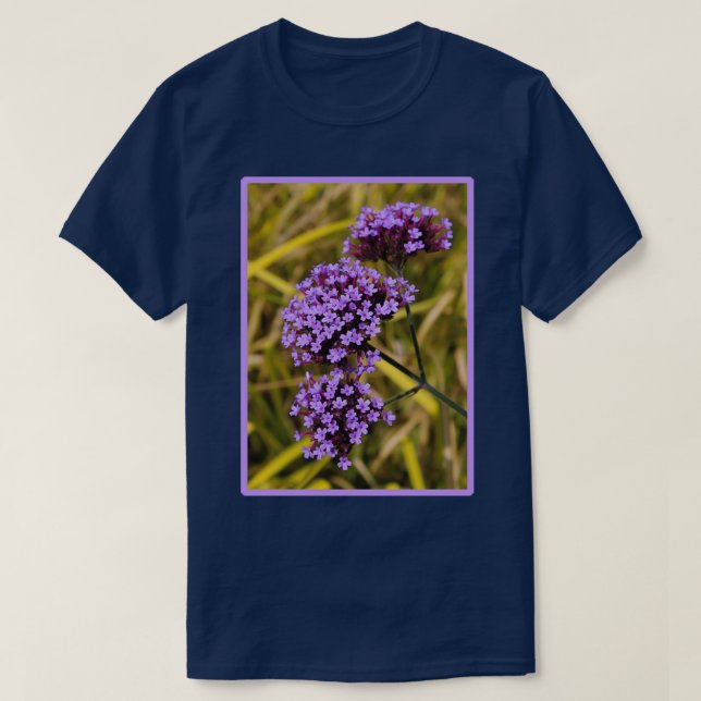 Lila Flower Verbena bonariensis T-Shirt (Design vorne)
