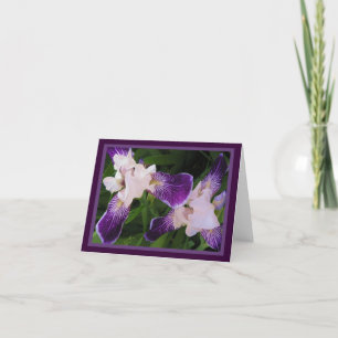 Lila Flowers NoteCards Feiertagskarte