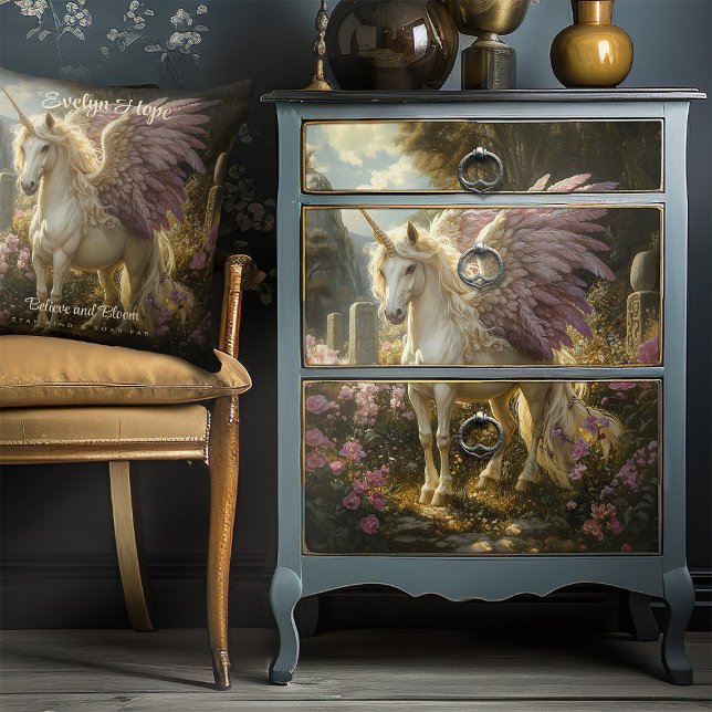 Lila Flügeldraht Weißer Pegasus Keltischer Steinkr Seidenpapier (Von Creator hochgeladen)