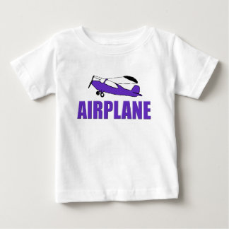 Lila Flugzeug Baby T-shirt