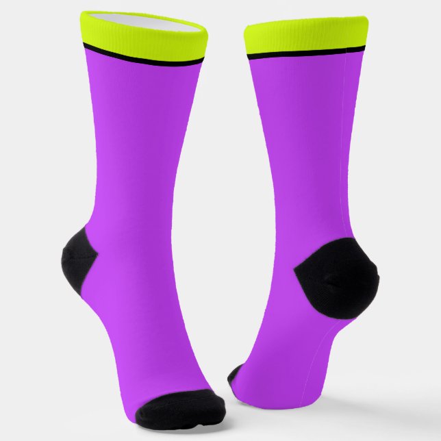 lila fluoreszierender leuchtender Neon Socken (Gewinkelt)