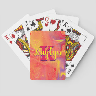 Lila Flusskunst des Wilden Roten Flusses Spielkarten
