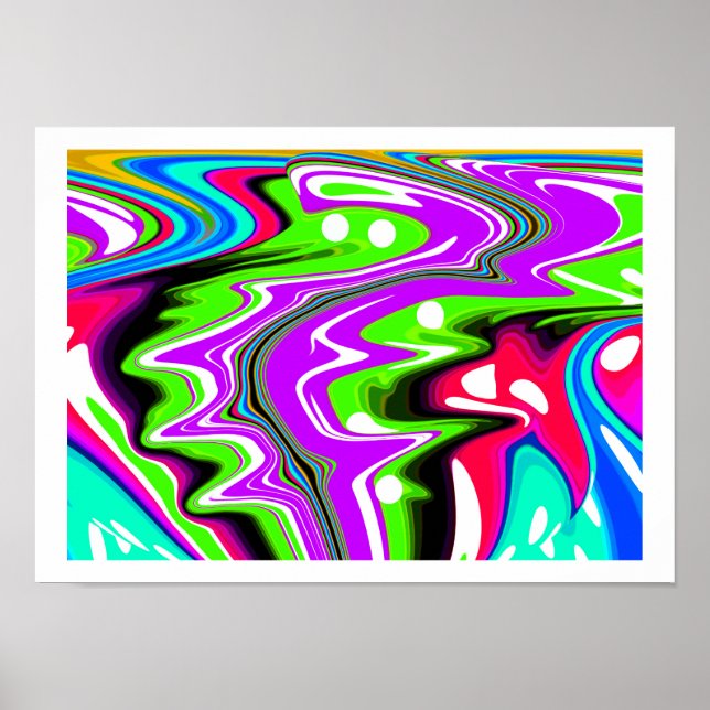 Lila Flusskunst Poster (Vorne)