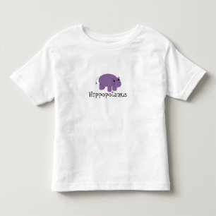 Lila Flusspferd Kleinkind T-shirt