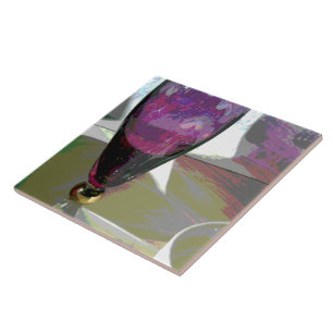 Lila Flutglas mit Schatten Fliese