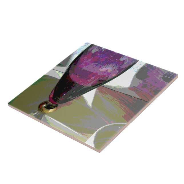 Lila Flutglas mit Schatten Fliese (Seite)