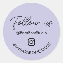 Lila Folgen Sie uns auf der Instagram Packungs-Auf