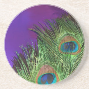 Lila Folien-Pfau Untersetzer