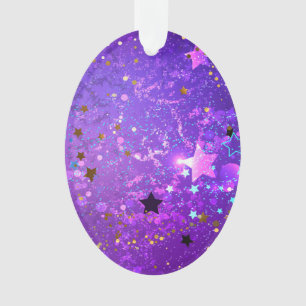 Lila Folienhintergrund mit Sternen Ornament